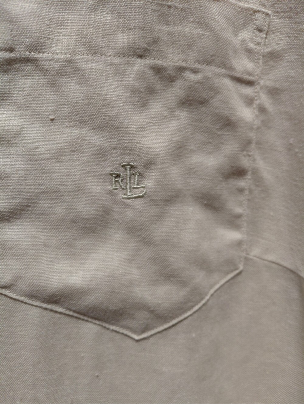 Ralph Lauren Sleeveless Linen Button-Front Shell Beige - Picture 5 of 7